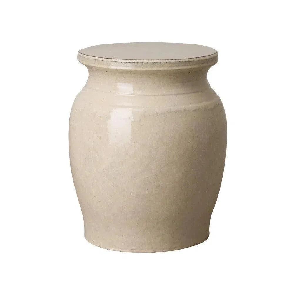 18 in. Koji Ceramic Outdoor Garden Stool Side Table - LOOMLAN - Emissary - Garden Stools