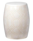 18 in. Labyrinth Ceramic Outdoor Garden Stool - LOOMLAN - Emissary - Garden Stools