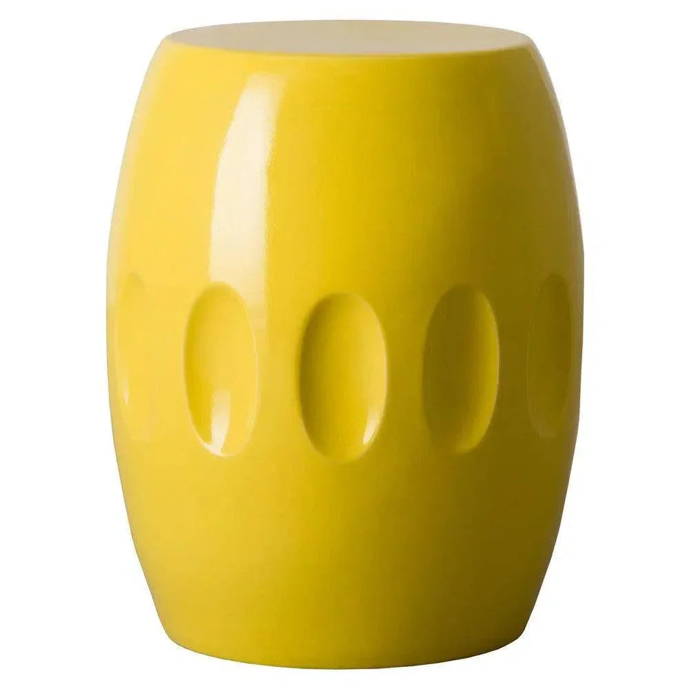 18 in. Orion Ceramic Outdoor Garden Stool - LOOMLAN - Emissary - Garden Stools