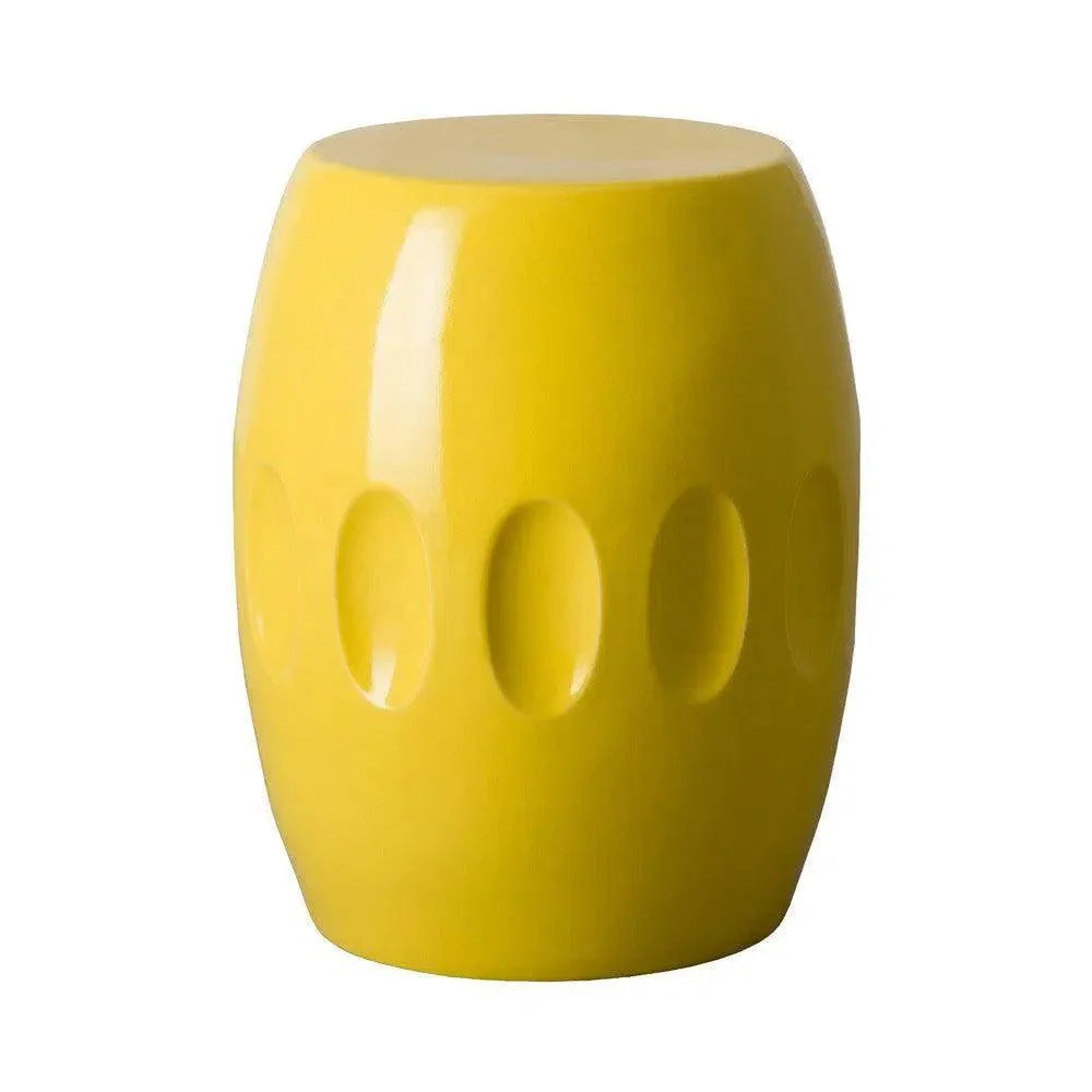 18 in. Orion Ceramic Outdoor Garden Stool - LOOMLAN - Emissary - Garden Stools