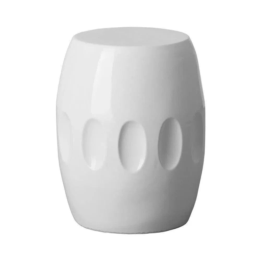 18 in. Orion Ceramic Outdoor Garden Stool - LOOMLAN - Emissary - Garden Stools