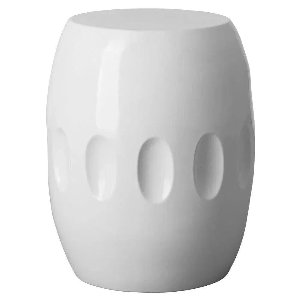 18 in. Orion Ceramic Outdoor Garden Stool - LOOMLAN - Emissary - Garden Stools