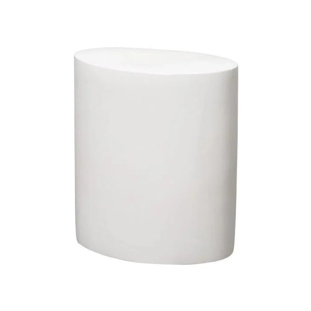 18 in. Oval Ceramic Outdoor Garden Stool - LOOMLAN - Emissary - Garden Stools