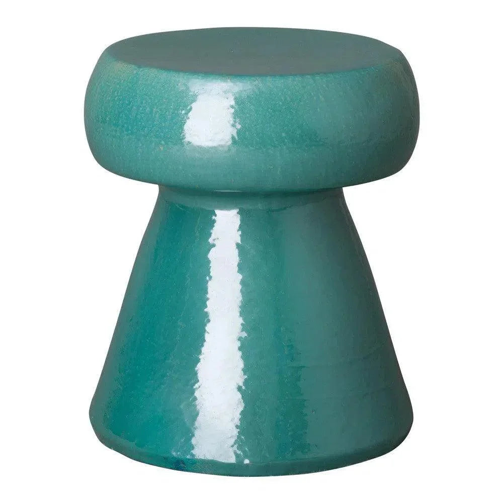 18 in. Portobello Ceramic Outdoor Garden Stool Outdoor - LOOMLAN - Emissary - Garden Stools