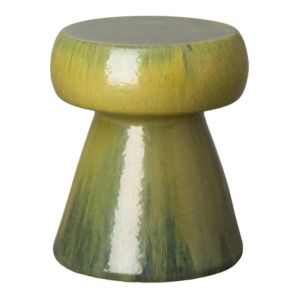 18 in. Portobello Ceramic Outdoor Garden Stool Outdoor - LOOMLAN - Emissary - Garden Stools