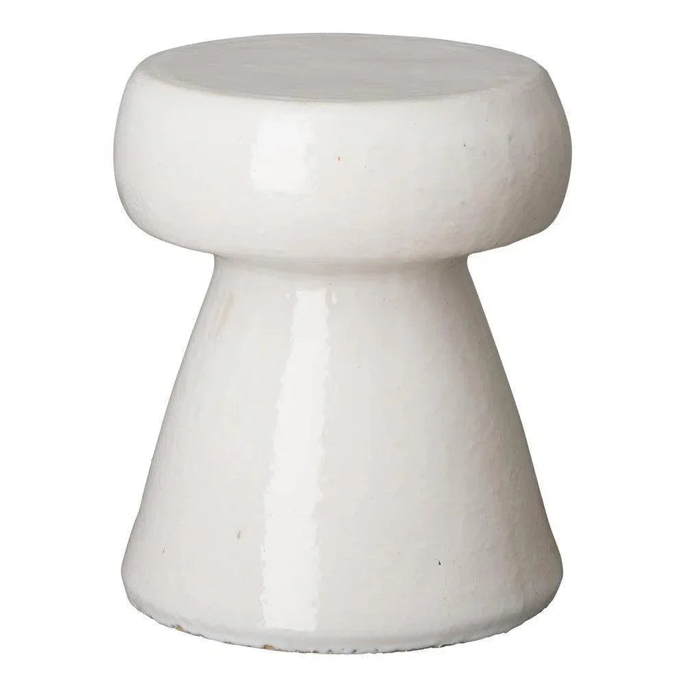 18 in. Portobello Ceramic Outdoor Garden Stool Outdoor - LOOMLAN - Emissary - Garden Stools