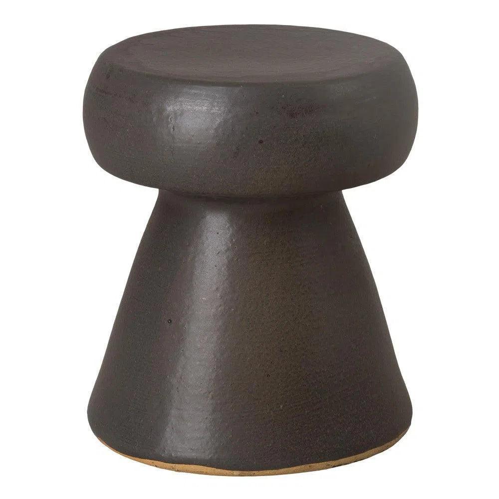 18 in. Portobello Ceramic Outdoor Garden Stool Outdoor - LOOMLAN - Emissary - Garden Stools