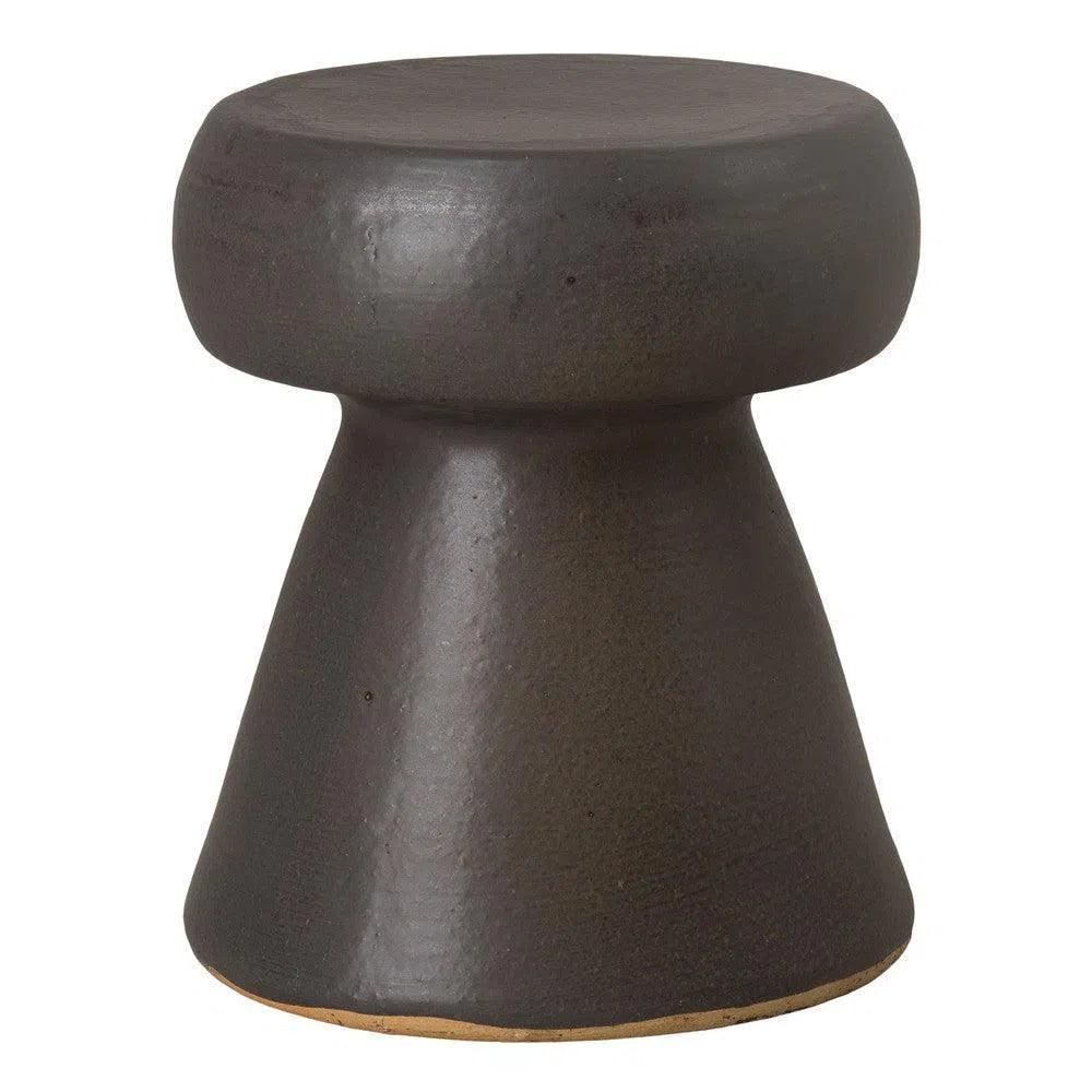 18 in. Portobello Ceramic Outdoor Garden Stool Outdoor - LOOMLAN - Emissary - Garden Stools