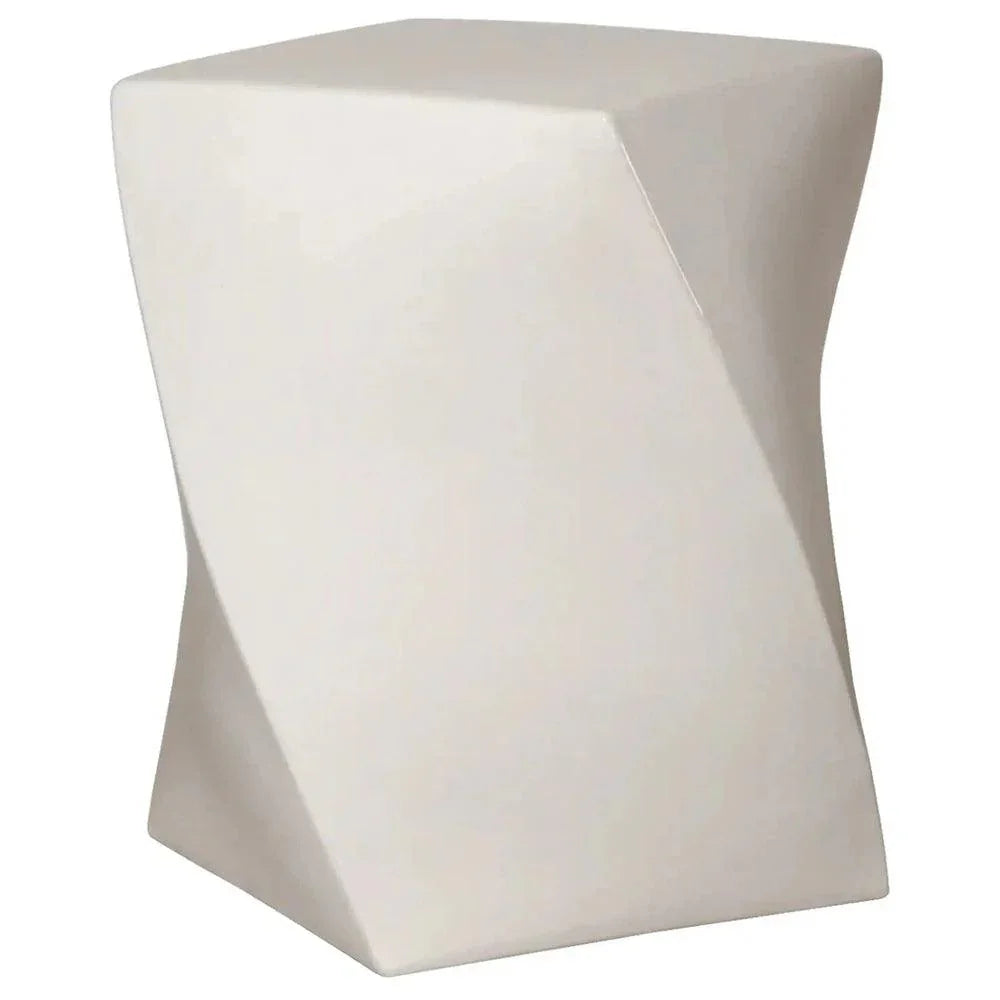 Emissary 18 in. Twist Ceramic Garden Stool