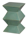 Emissary Zigzag 18"H Outdoor Decorative Garden Stool