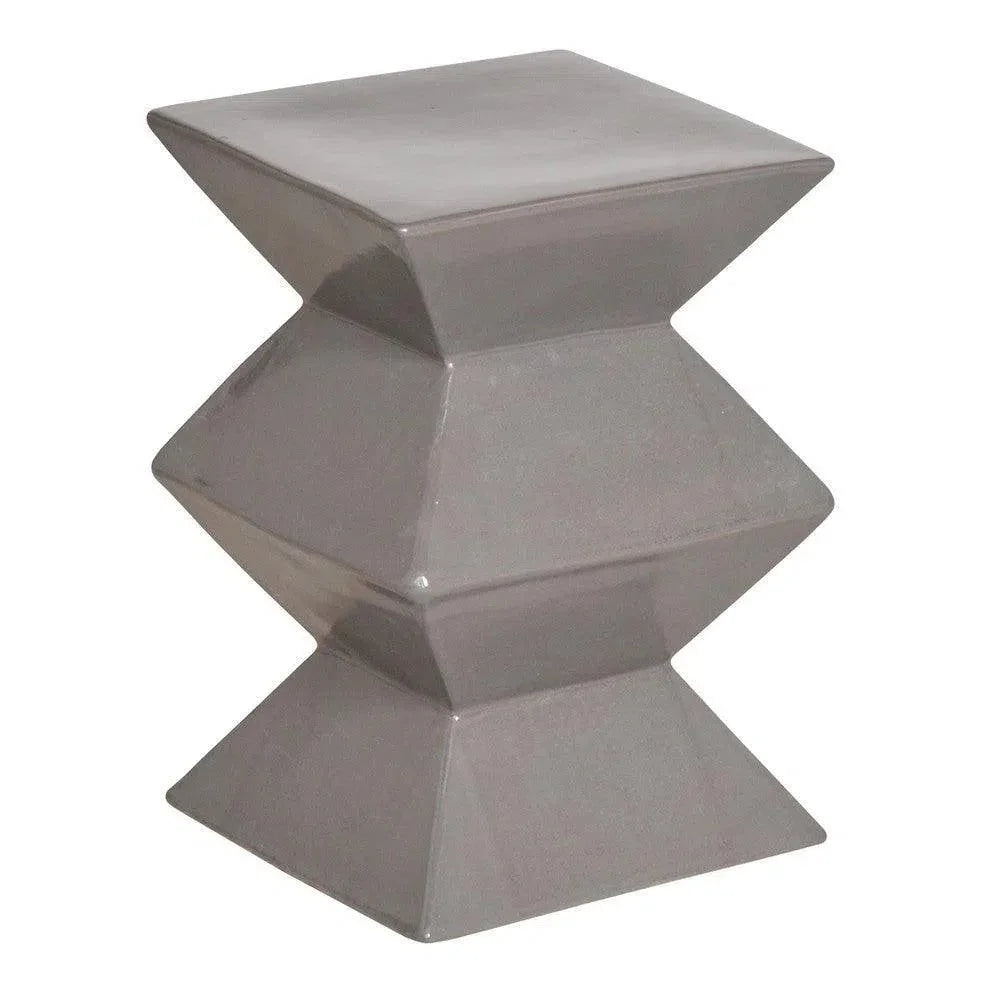 Emissary Zigzag 18"H Outdoor Decorative Garden Stool
