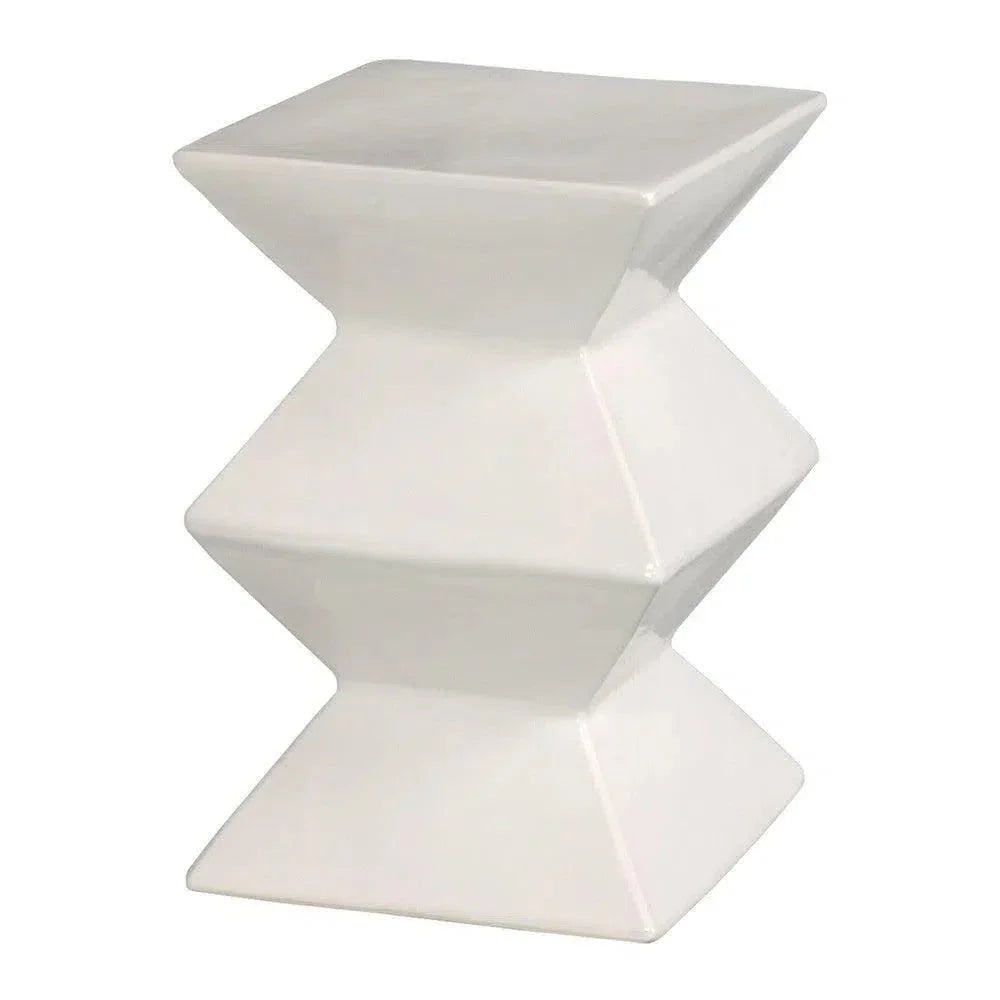 Emissary Zigzag 18"H Outdoor Decorative Garden Stool