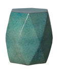 18 in. Brilliant Matrix Ceramic Garden Stool-Garden Stools-Emissary-Teal-LOOMLAN