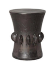 18 in. Jewel Ceramic Outdoor Garden Stool-Garden Stools-Emissary-Gunmetal-LOOMLAN