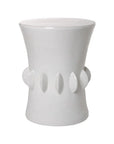 18 in. Jewel Ceramic Outdoor Garden Stool-Garden Stools-Emissary-White-LOOMLAN