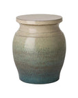 18 in. Koji Ceramic Outdoor Garden Stool Side Table-Garden Stools-Emissary-Bayside Green-LOOMLAN