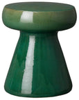 18 in. Mushroom Ceramic Outdoor Garden Stool-Garden Stools-Emissary-LOOMLAN