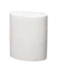 18 in. Oval Ceramic Outdoor Garden Stool-Garden Stools-Emissary-White-LOOMLAN