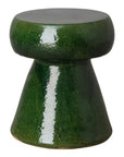 18 in. Portobello Ceramic Outdoor Garden Stool Outdoor-Garden Stools-Emissary-Green-LOOMLAN