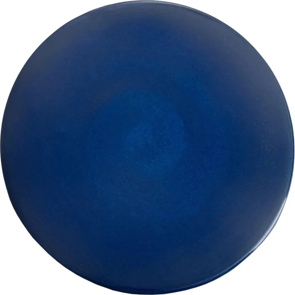 18 in. Round White Ceramic Outdoor Garden Stool-Garden Stools-Emissary-LOOMLAN