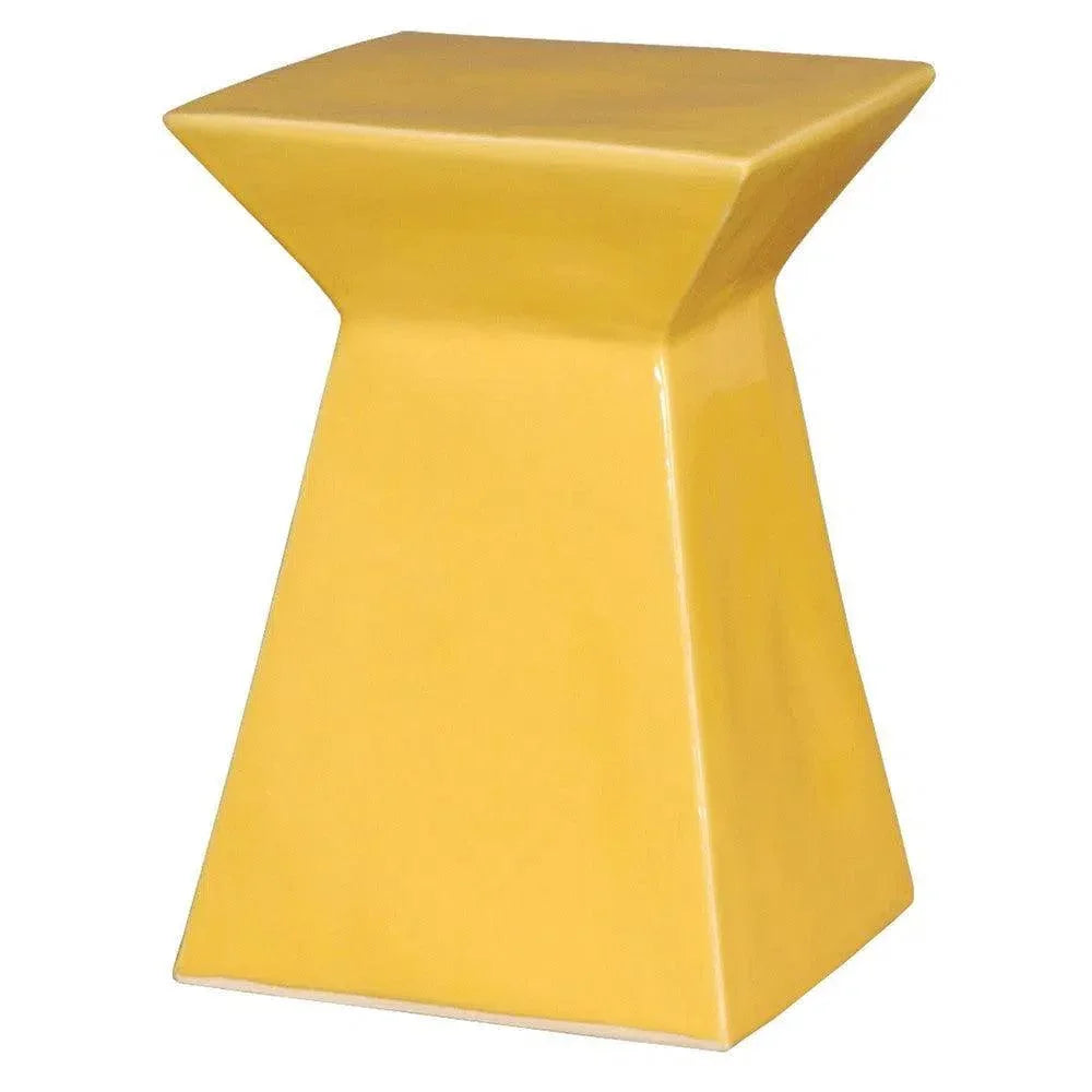 Emissary Upright 18"H Ceramic Outdoor Garden Stool