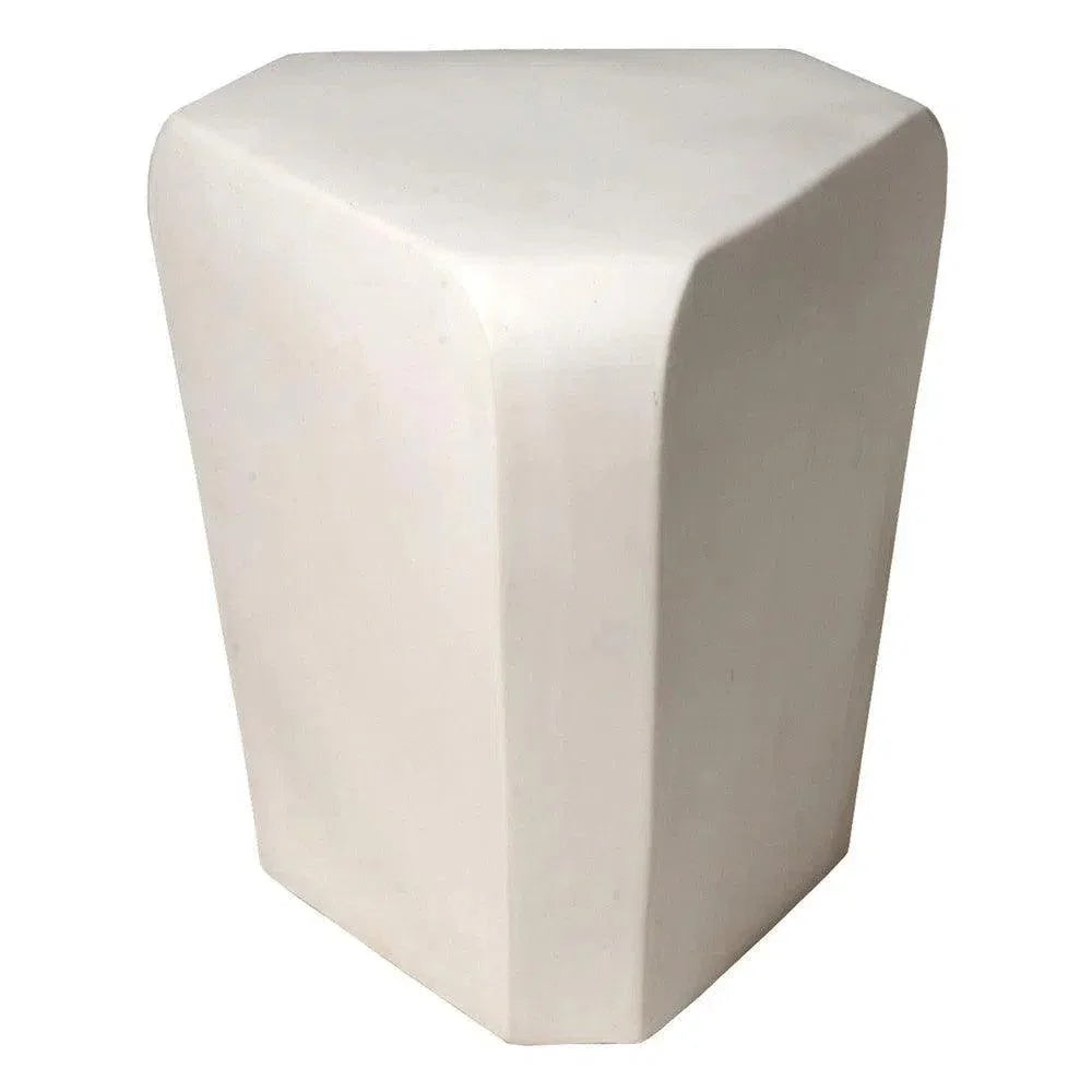 Emissary 18.5 in. Triangle Ceramic Outdoor Garden Stool