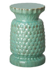 19 in. Large Pineapple Ceramic Outdoor Garden Stool - LOOMLAN - Emissary - Garden Stools