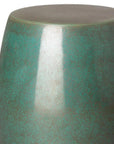 Emissary 19 in. Smooth Round Ceramic Outdoor Garden Stool