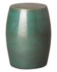 Emissary 19 in. Smooth Round Ceramic Outdoor Garden Stool