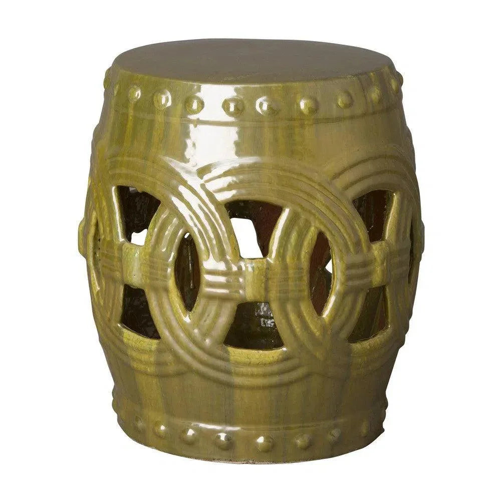 Emissary 19 in. Eternity Ceramic Outdoor Garden Stool