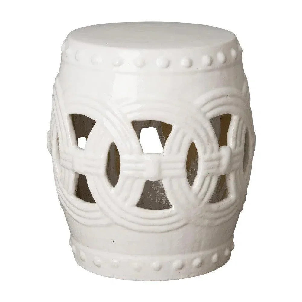 Emissary 19 in. Eternity Ceramic Outdoor Garden Stool