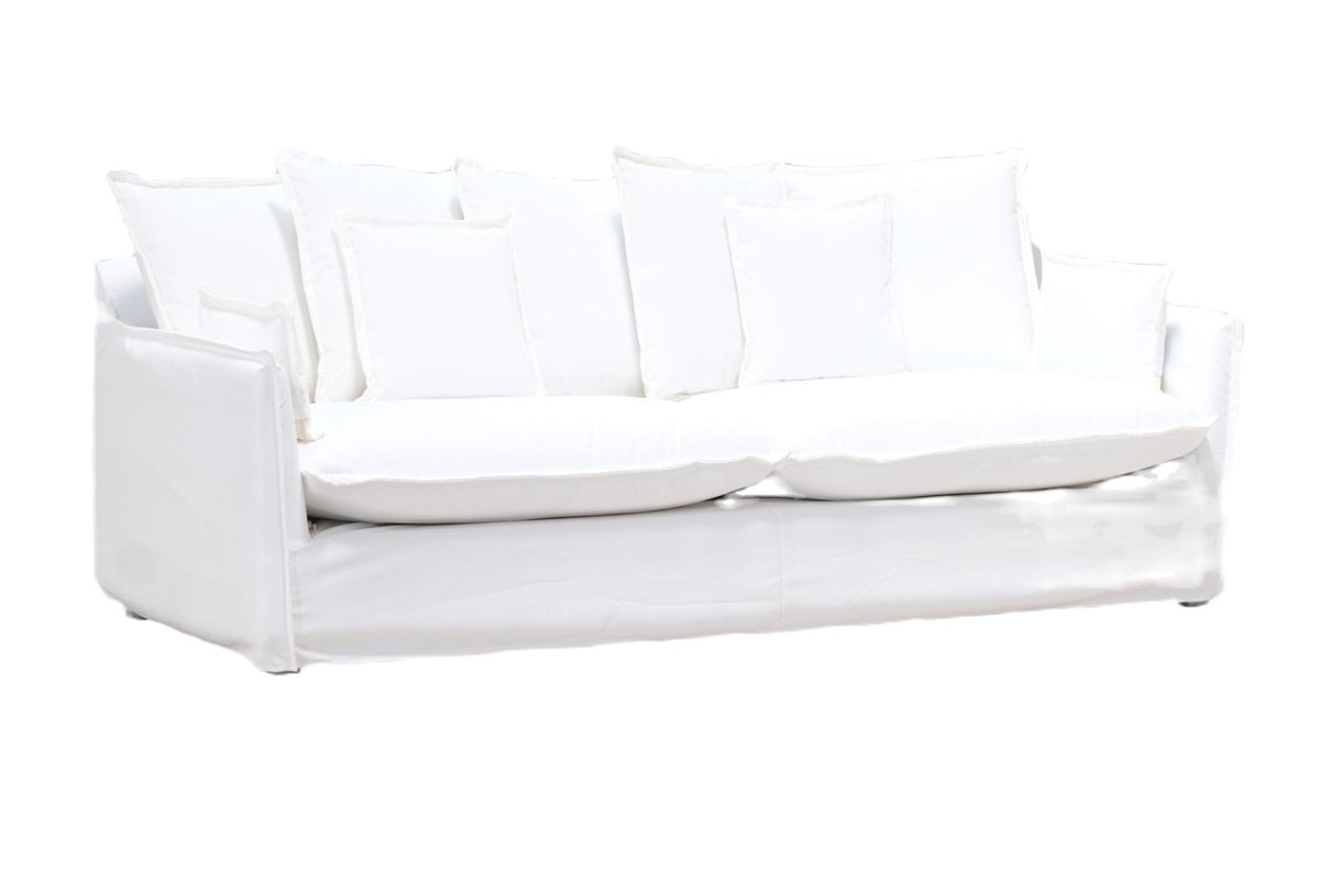 Jason White Fabric Slipcover Outdoor Sofa