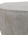 Modern Grey Concrete Prism End Table For Indoor/Outdoor Use