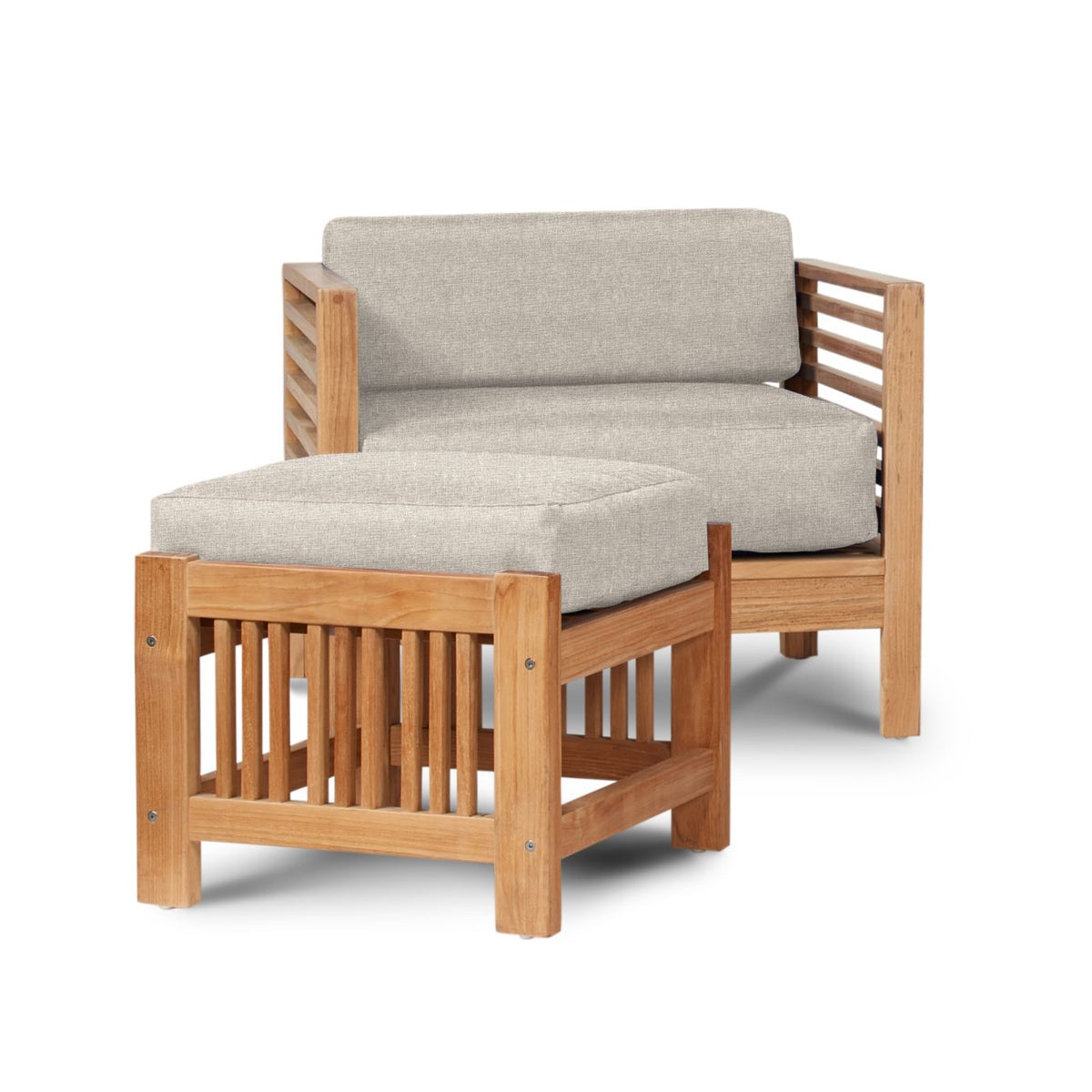 Summer Teak Outdoor Ottoman Sunbrella Cushions -- view 23