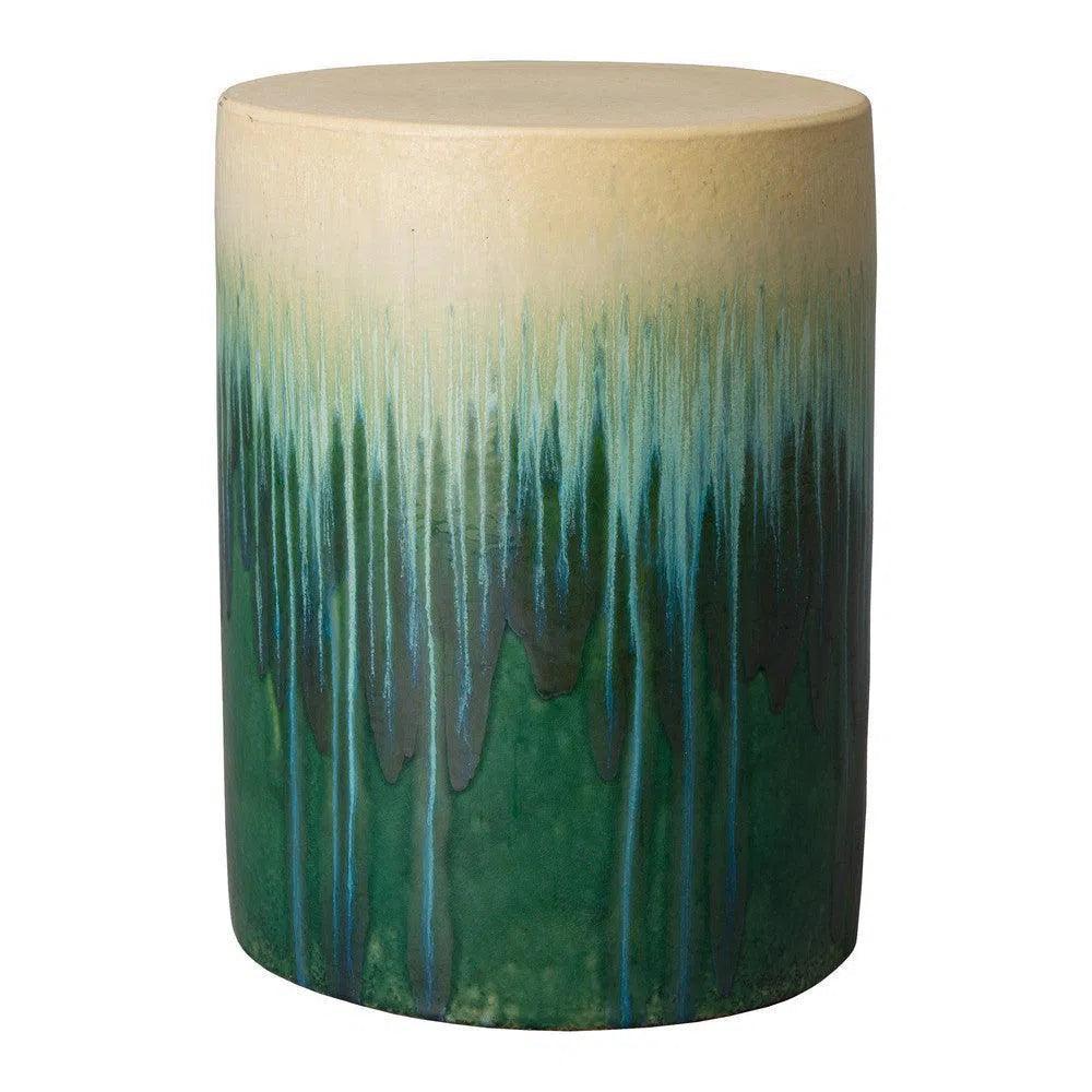 Emissary 20 in. Cylinder Ceramic Outdoor Garden Stool