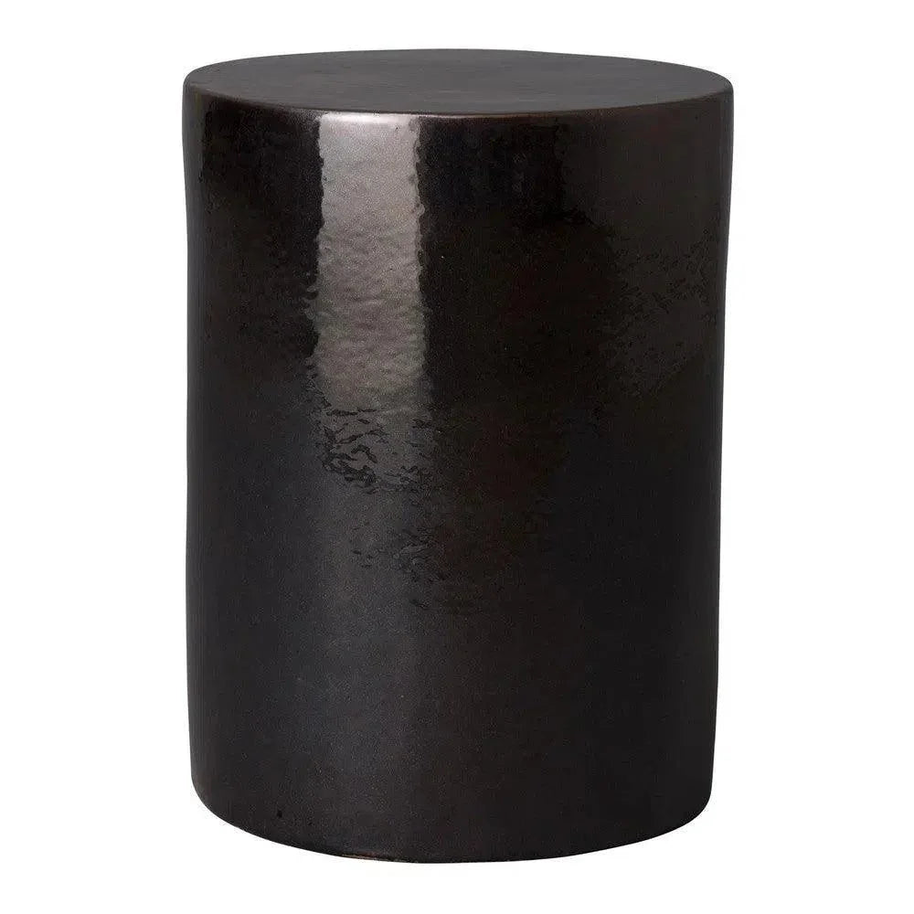 Emissary 20 in. Cylinder Ceramic Outdoor Garden Stool