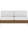 Elements Armless Outdoor Settee with Loom Back