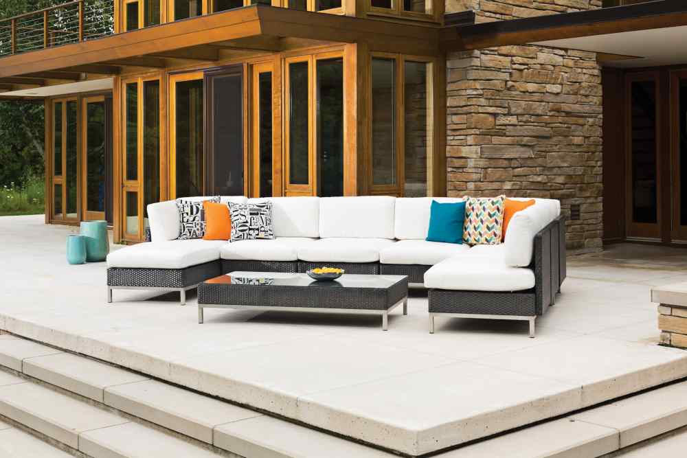 Elements Armless Outdoor Lounge Chair with Loom Back-Outdoor Lounge Chairs-Lloyd Flanders-LOOMLAN