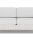 Elements Wicker Outdoor Settee with Loom Arms and Back
