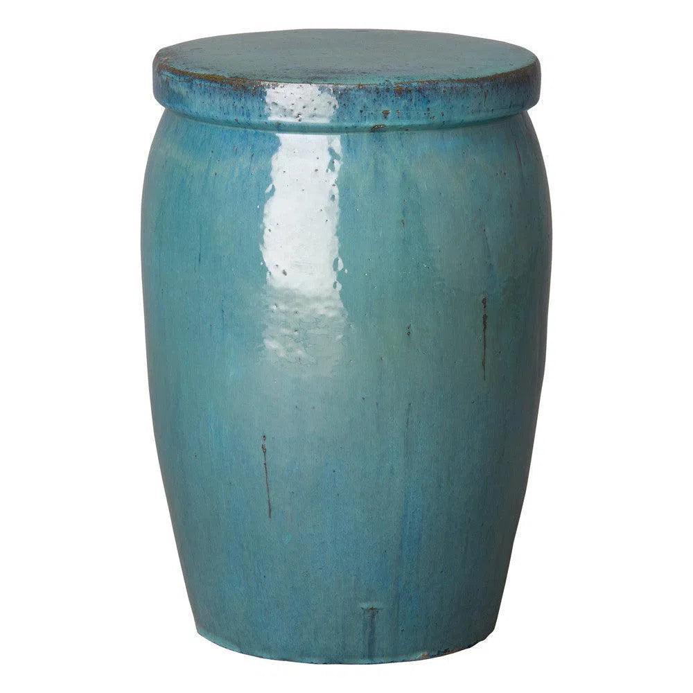 Emissary 21 in. Drum Too Ceramic Outdoor Garden Stool