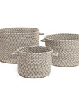 Rhody Rug Twin River Braided Handmade Indoor-Outdoor Basket 3PC