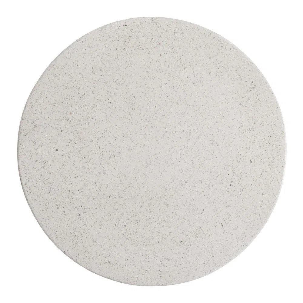 Emissary 22 in. Caemen Teardrop Terrazzo Outdoor Garden Stool
