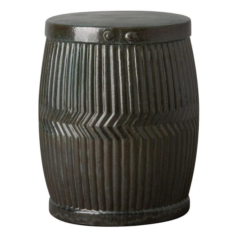 Emissary 22 in. Dolly Tub Ceramic Outdoor Garden Stool