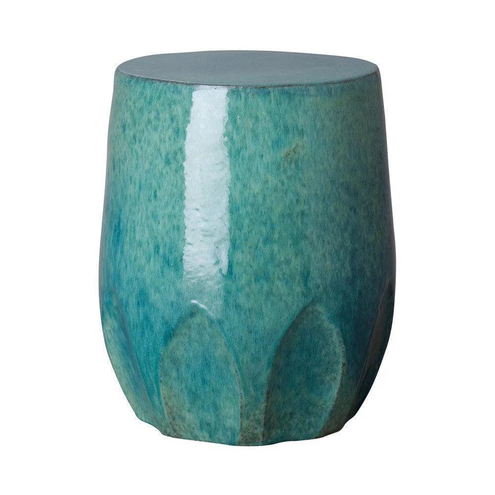 Emissary 22 in. Large Calyx Ceramic Outdoor Garden Stool
