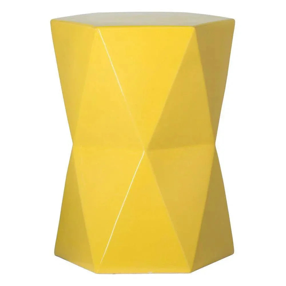 Emissary 22 in. Matrix Hexagon Outdoor Garden Stool