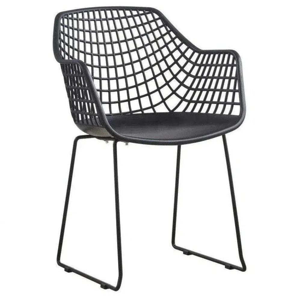 22.5 Inch Chair Black Set Black Contemporary - LOOMLAN - Moe's Home - Outdoor Accent Chairs