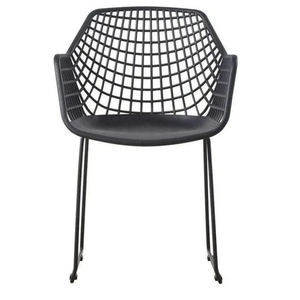 22.5 Inch Chair Black Set Black Contemporary - LOOMLAN - Moe's Home - Outdoor Accent Chairs