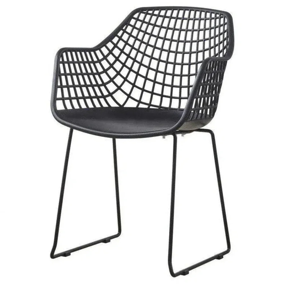 22.5 Inch Chair Black Set Black Contemporary - LOOMLAN - Moe's Home - Outdoor Accent Chairs