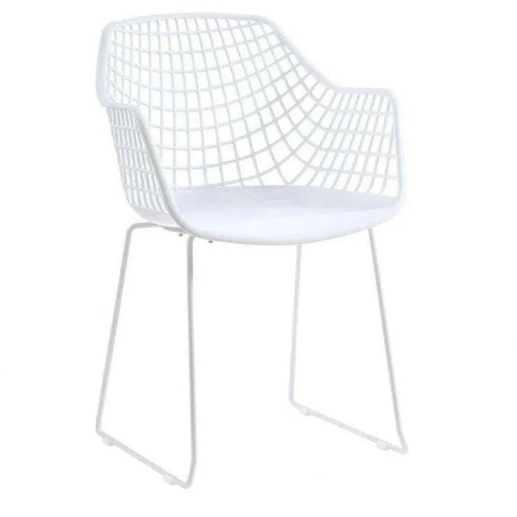 22.5 Inch Chair White Set White Contemporary - LOOMLAN - Moe's Home - Outdoor Accent Chairs