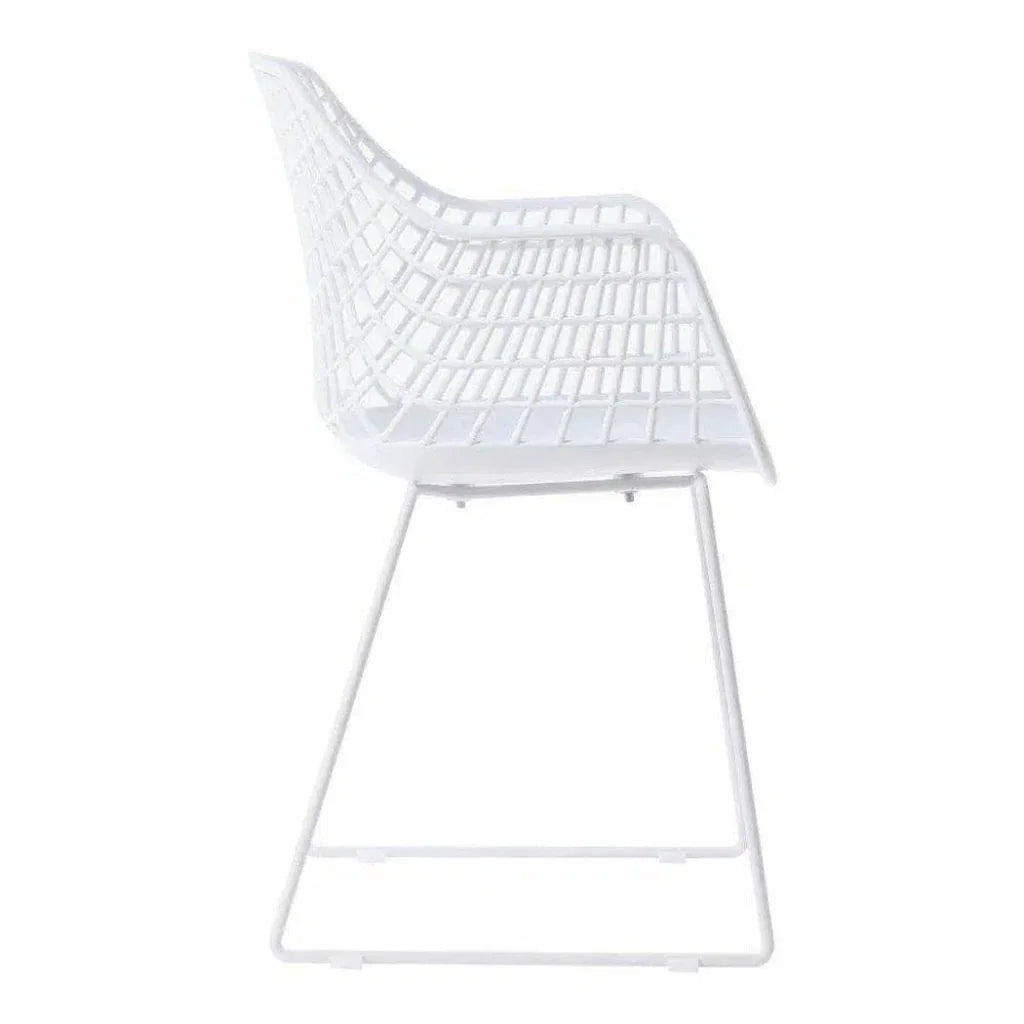22.5 Inch Chair White Set White Contemporary - LOOMLAN - Moe's Home - Outdoor Accent Chairs